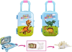 Esqueleto de dinosaurio en maletín