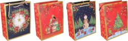 Bolsa de regalo con motivo navideño 23x18x8 cm