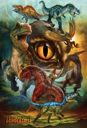 Puzle de dinosaurios carnívoros de 100 piezas