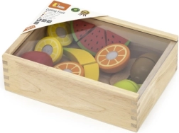 Juego de frutas de madera para cortar con tabla