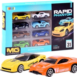 Set de coches metálicos 8 uds – mini coches de carreras para niños