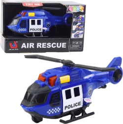 Helicóptero policial con cabrestante, luces y sonidos – azul