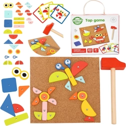 Woopie Green Juguete de golpeo de madera con martillito