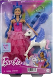 Barbie princesa Zafiro con unicornio alado – edición del 65 aniversario