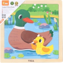 VIGA rompecabezas de madera patitos – 9 piezas