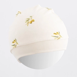 Gorrito infantil de algodón orgánico New Baby Olivas