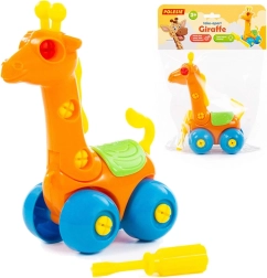 Jirafa atornillable – juguete infantil de montaje con ruedas