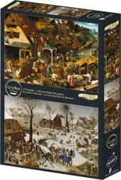 Puzzle Proverbios flamencos y Censo de Belén 2×500 piezas