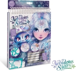Cuaderno creativo Nebulous Stars Iceana con plantillas y bolígrafos metálicos