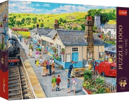 Puzzle Trefl Premium Plus Tea Time – estación de tren de 1000 piezas