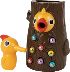 Juego de destreza magnético Pájaro carpintero y gusanitos