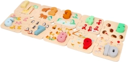 Puzle de madera con números y animales Montessori