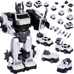 Robot magnético transformable 2 en 1: figura grande con accesorios