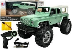 Coche RC todoterreno LAND ROVER DEFENDER D110 1:14 verde 2.4G