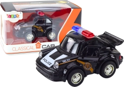 Clásico coche de policía negro 1:38 con luces y sonido
