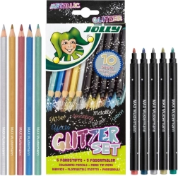 Lápices de colores metálicos y rotuladores 10 uds