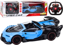 Coche deportivo RC 1:12 con puertas que se abren – azul
