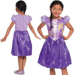 Disfraz infantil Disney Rapunzel: vestido morado para niñas