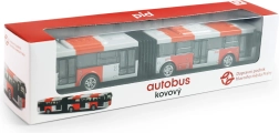 Autobús articulado de metal PID Praga rojo 18 cm