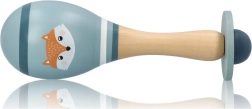 Maraca de madera para niños – rosa – Zorra