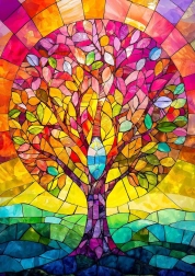 Árbol de mosaico Puzzle de 1000 piezas