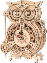 RoboTime Rompecabezas mecánico de madera 3D Reloj búho
