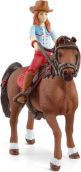 Schleich Horse Club set de equitación Hannah y Cayenne con figura articulada