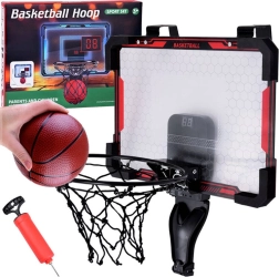 Tablero electrónico de baloncesto con contador de puntos y balón
