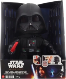 Peluche de Star Wars Darth Vader con sable de luz iluminado y cambiador de voz 27 cm