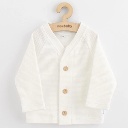 Chaqueta infantil con botones NEW BABY Oliver blanca 92