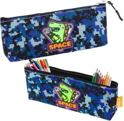Estuche escolar Space Dino azul 20x8 cm