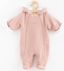 Mono de invierno para bebé con capucha New Baby Frosty, rosa, talla 68