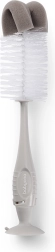 Cepillo BabyOno 2 en 1 para limpiar biberones y tetinas con ventosa, gris