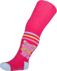 Leotardos de algodón New Baby con antideslizante Happy Cat rosa 104