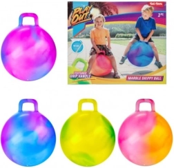 Pelota saltarina con asa 45 cm colorida