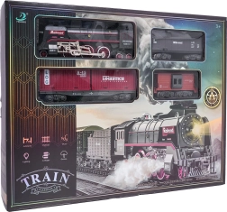 Tren retro con luces, sonidos y humo de 138 cm