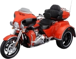 Modelo metálico de motocicleta HARLEY-DAVIDSON 2021 CVO Tri Glide 1:12, naranja