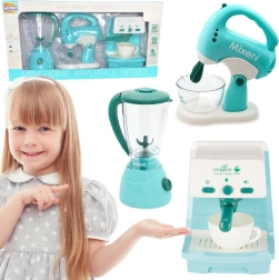Woopie set de electrodomésticos para niños 3 en 1: cafetera, batidora y licuadora con luces y sonidos