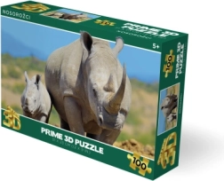 Puzle 3D de rinocerontes (100 piezas)