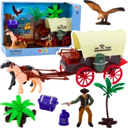 Set de vaqueros con carro del Oeste y figuras