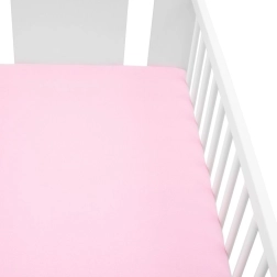 Sábana bajera de jersey para cuna New Baby 120 × 60 rosa