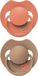 Chupete dinámico de silicona LOVI PRIME 18m+ Granola/Orange, 2 uds