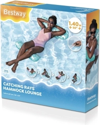 Hamaca hinchable para el agua con apoyos suaves y malla