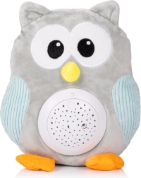 Chipolino búho de peluche con proyector y música