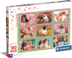 Puzzle Clementoni de cachorros, 180 piezas