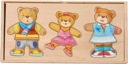 Puzzle de vestir Familia de Osos - Rompecabezas de madera