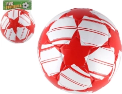 Balón de fútbol inflado rojo y blanco 23 cm