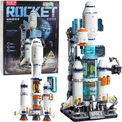 Juego de construcción cohete espacial y estación espacial, 815 piezas