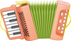 Acordeón de juguete para niños de 23 cm