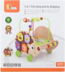 Arrastre de madera erizo 5 en 1 con actividades VIGA